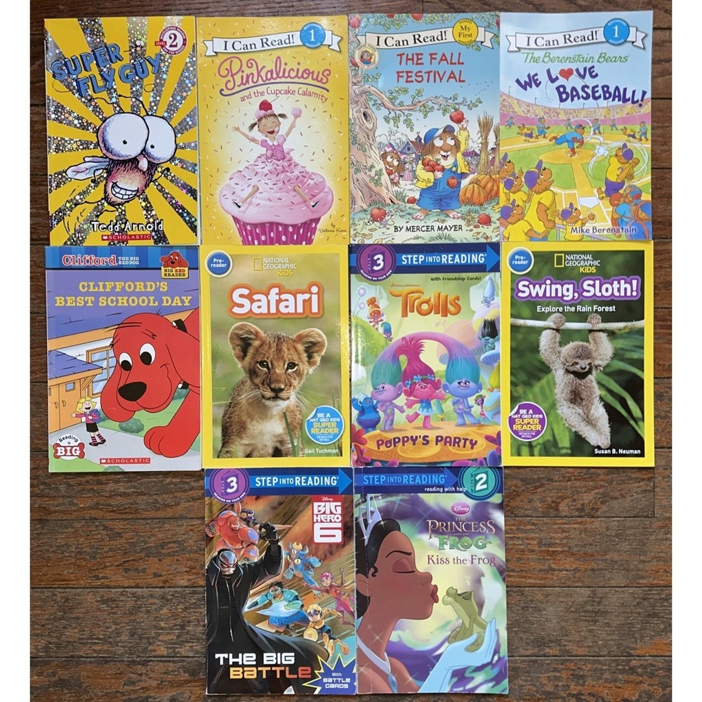 Lot of 11 Level Early Readers - Step Into reading - I Can Read Clifford Fly Guy